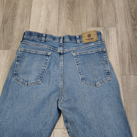 Wrangler Blue Straight Jeans Classic Denim - Picture 3 of 6